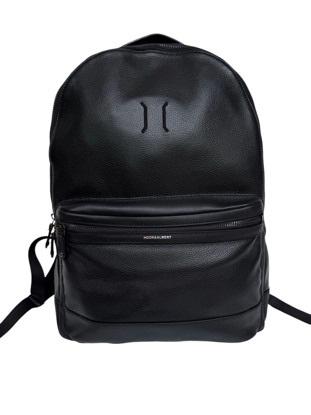 Hook and Albert Top Grain Black Leather Backpack